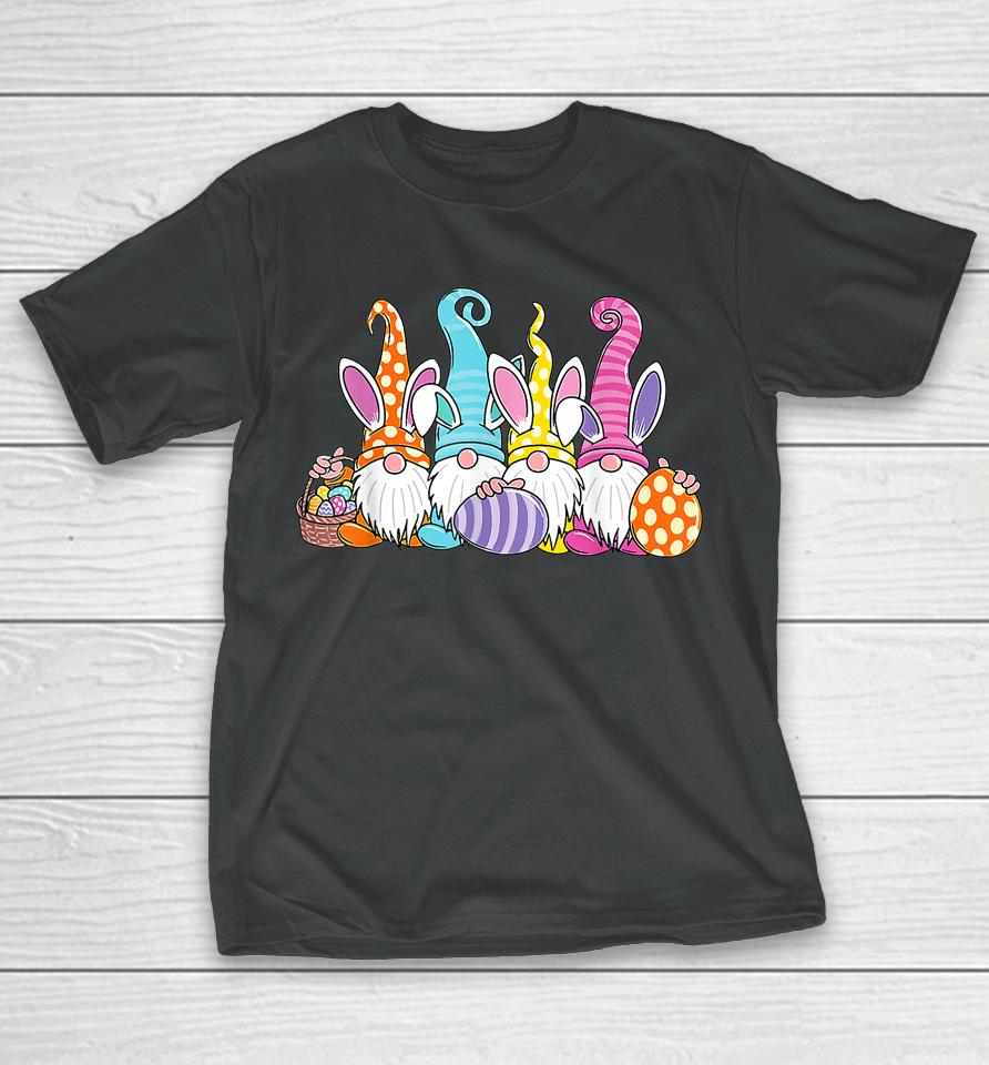 Easter Bunny Spring Gnome Easter Egg Hunting And Basket Gift T-Shirt