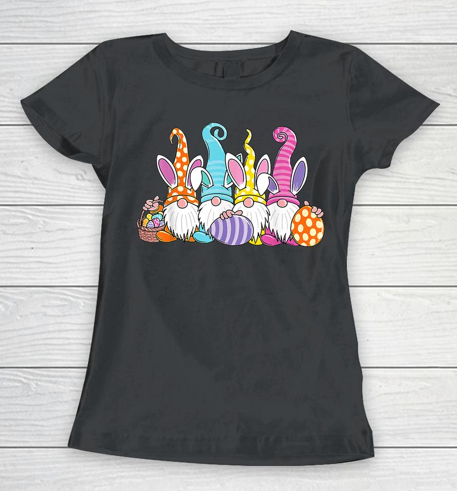 Easter Bunny Spring Gnome Easter Egg Hunting And Basket Gift Women T-Shirt