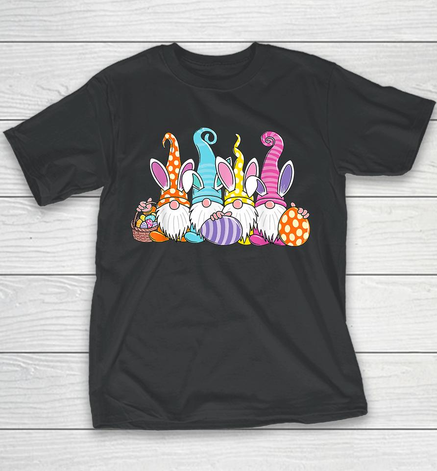 Easter Bunny Spring Gnome Easter Egg Hunting And Basket Gift Youth T-Shirt
