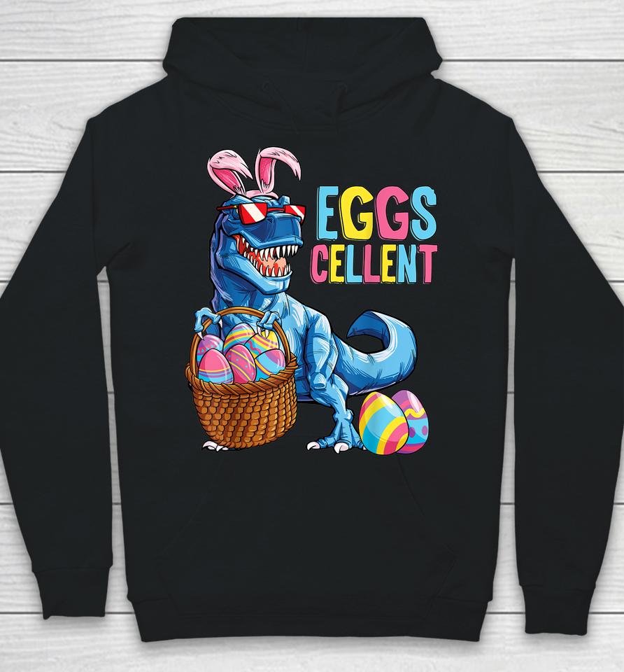 Easter Dinosaur Bunny T Rex Boys Girls Kids Eggs Cellent Hoodie