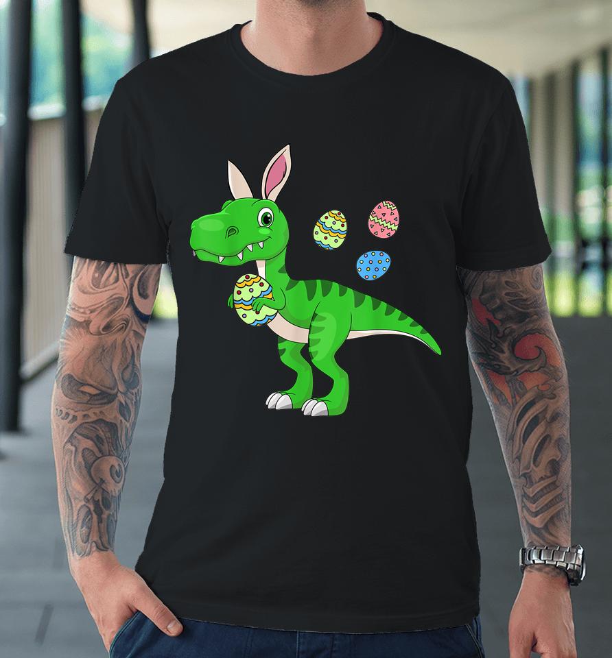 Easter Dinosaur Shirt Boys Kids Bunny Easter Basket Stuffers Premium T-Shirt