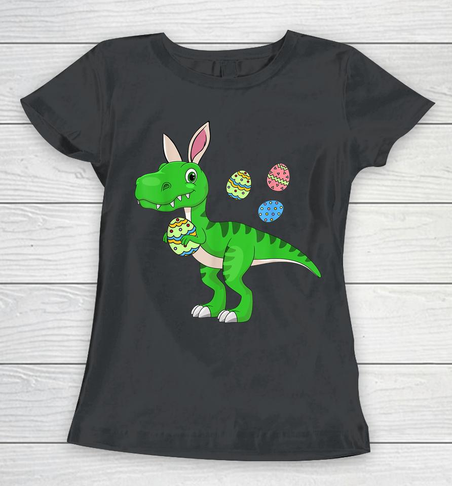 Easter Dinosaur Shirt Boys Kids Bunny Easter Basket Stuffers Women T-Shirt