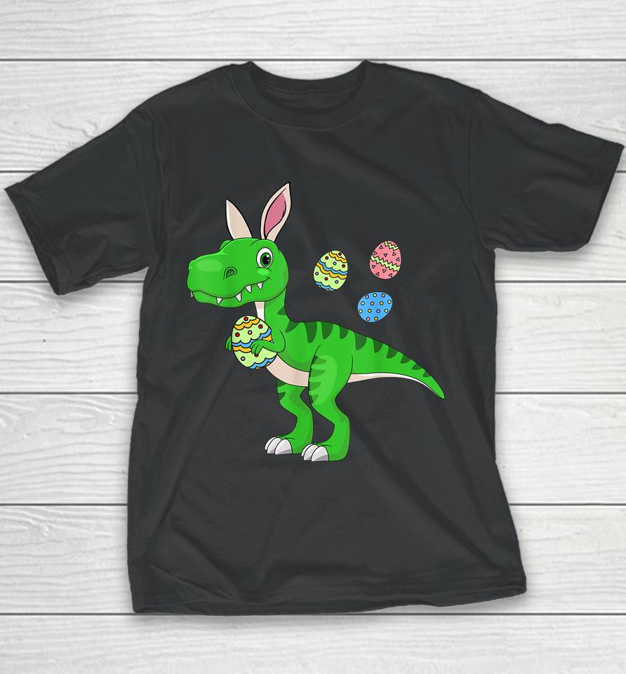 Easter Dinosaur Shirt Boys Kids Bunny Easter Basket Stuffers Youth T-Shirt