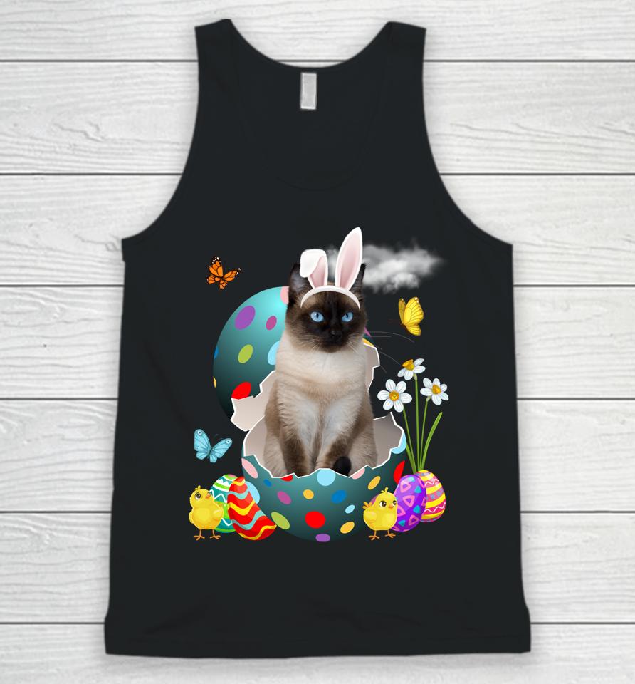 Easter Eggs Siamese Bunny Cat Gifts Cat Dad Cat Mom Unisex Tank Top