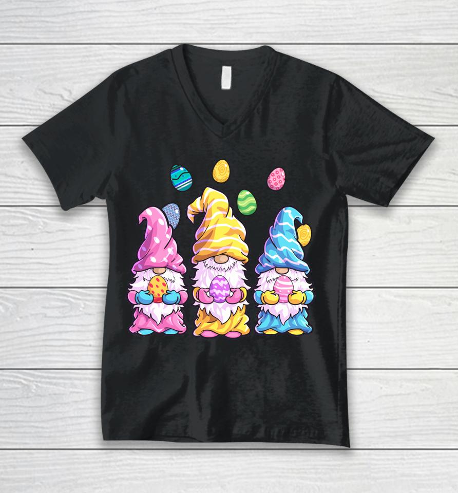 Easter Gnomes Easter Eggs Easter Day Unisex V-Neck T-Shirt