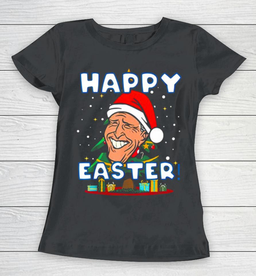 Easter Joe Biden Santa Confused Christmas Days Women T-Shirt