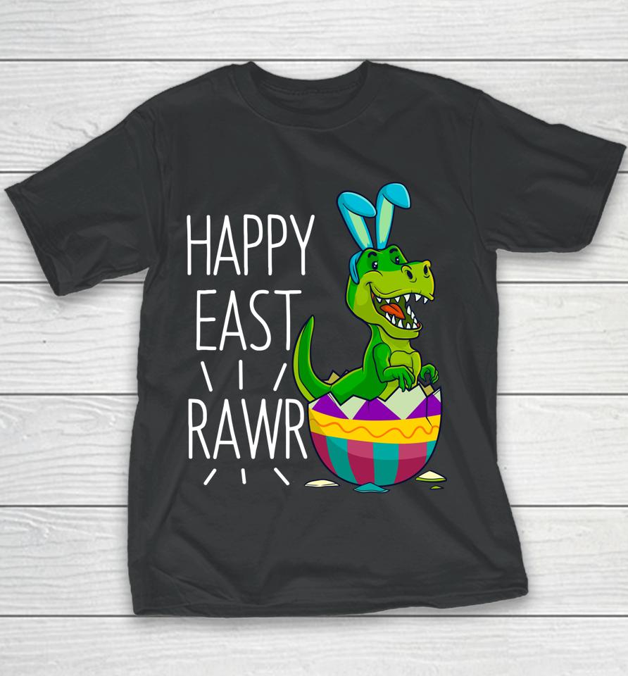 Easter T Rex Dinosaur Bunny Egg Costume Kids Happy Eastrawr Youth T-Shirt