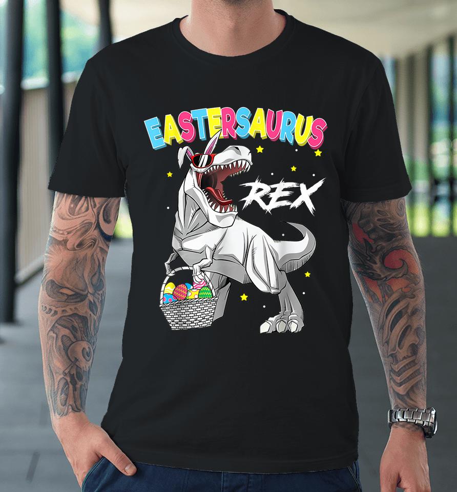 Easter Trex Kids Dinosaur Bunny Easter Saurus Rex Premium T-Shirt