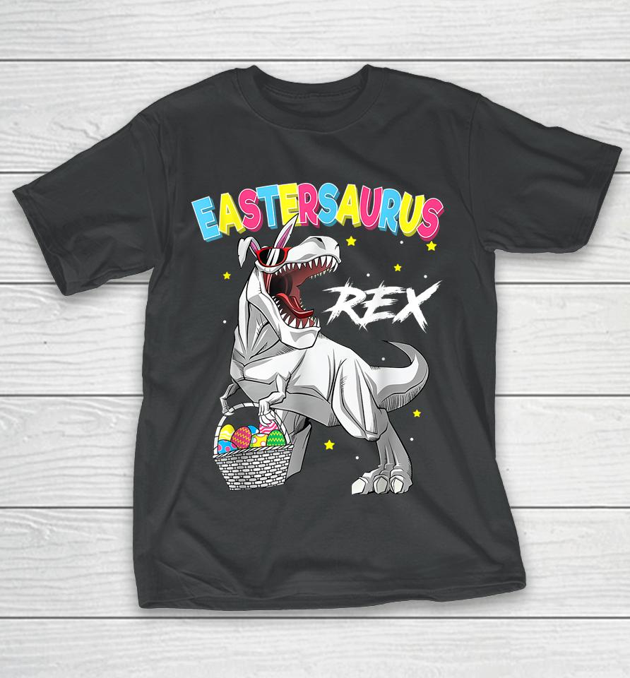 Easter Trex Kids Dinosaur Bunny Easter Saurus Rex T-Shirt
