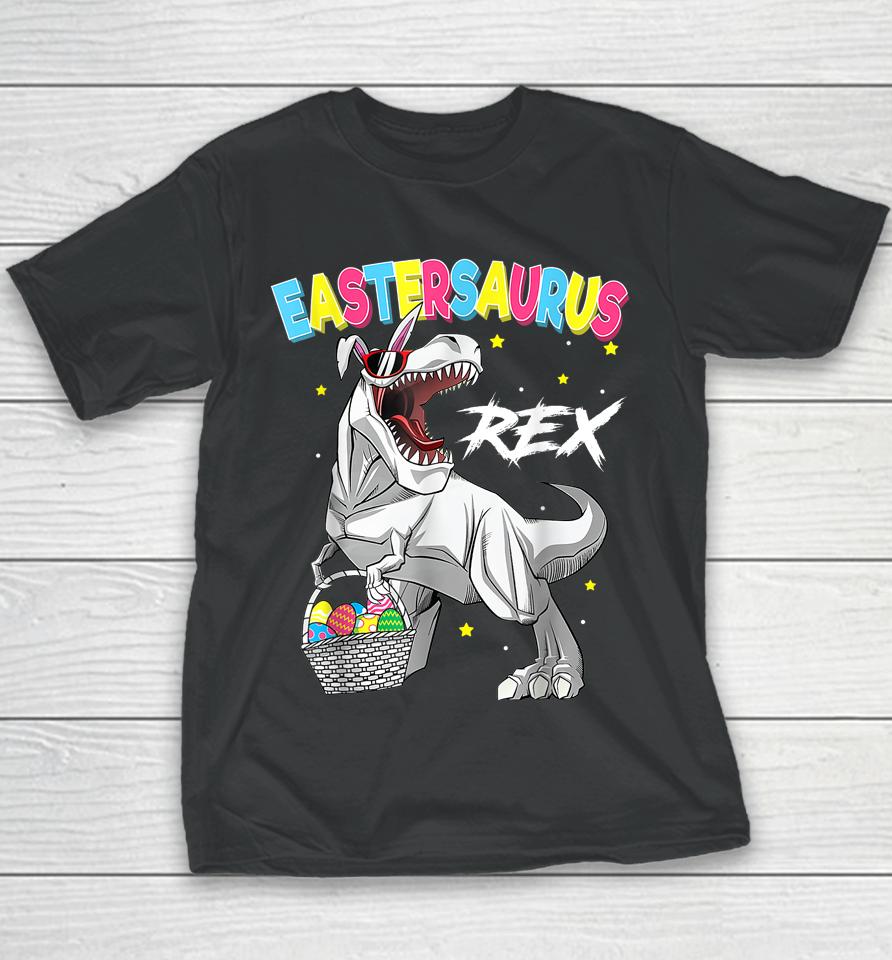 Easter Trex Kids Dinosaur Bunny Easter Saurus Rex Youth T-Shirt