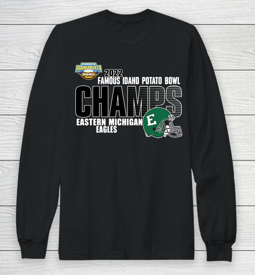 Eastern Michigan Ncaa Shop 2022 Potato Bowl Champions Long Sleeve T-Shirt