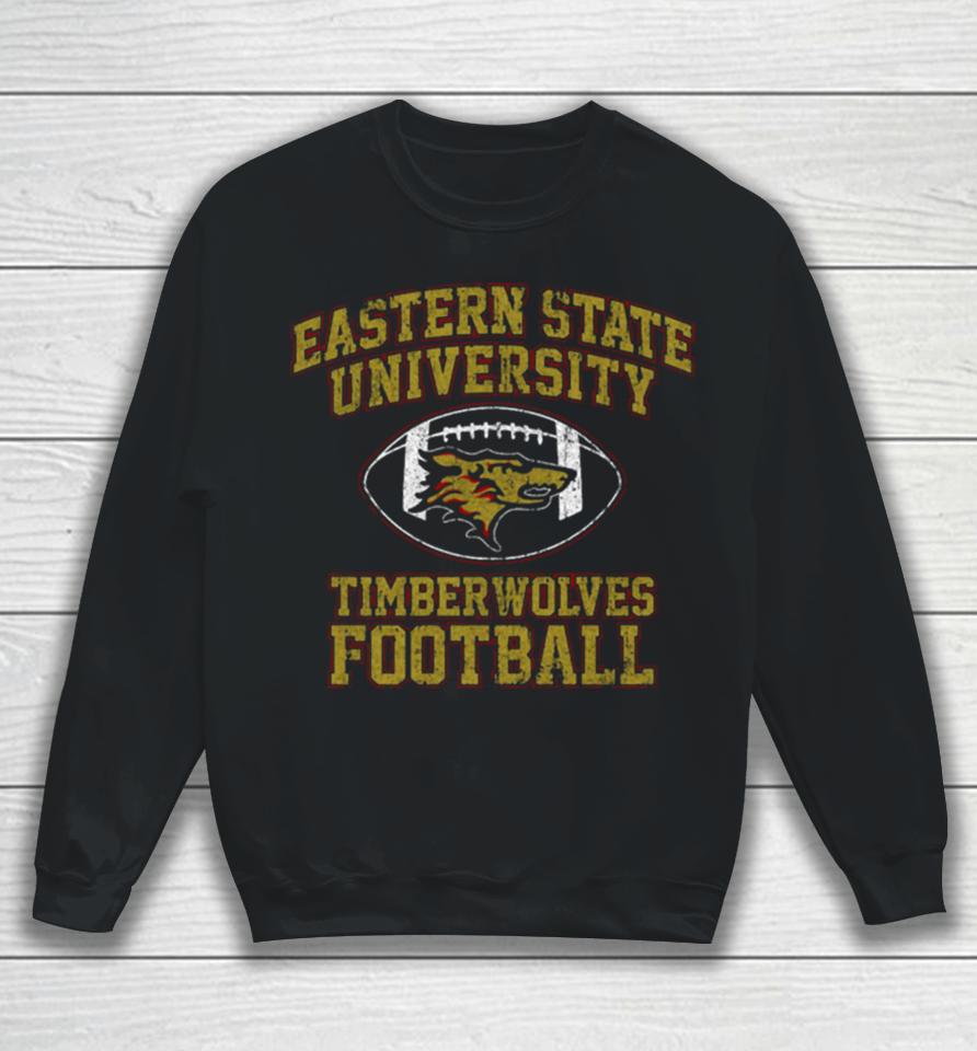 Eastern State University Timberwolves Football Sweatshirt