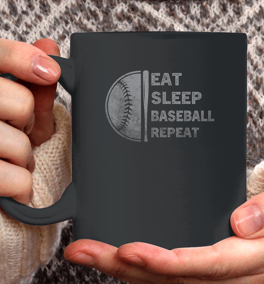 Eat Sleep Baseball Repeat Baseball Player Funny Baseball Coffee Mug