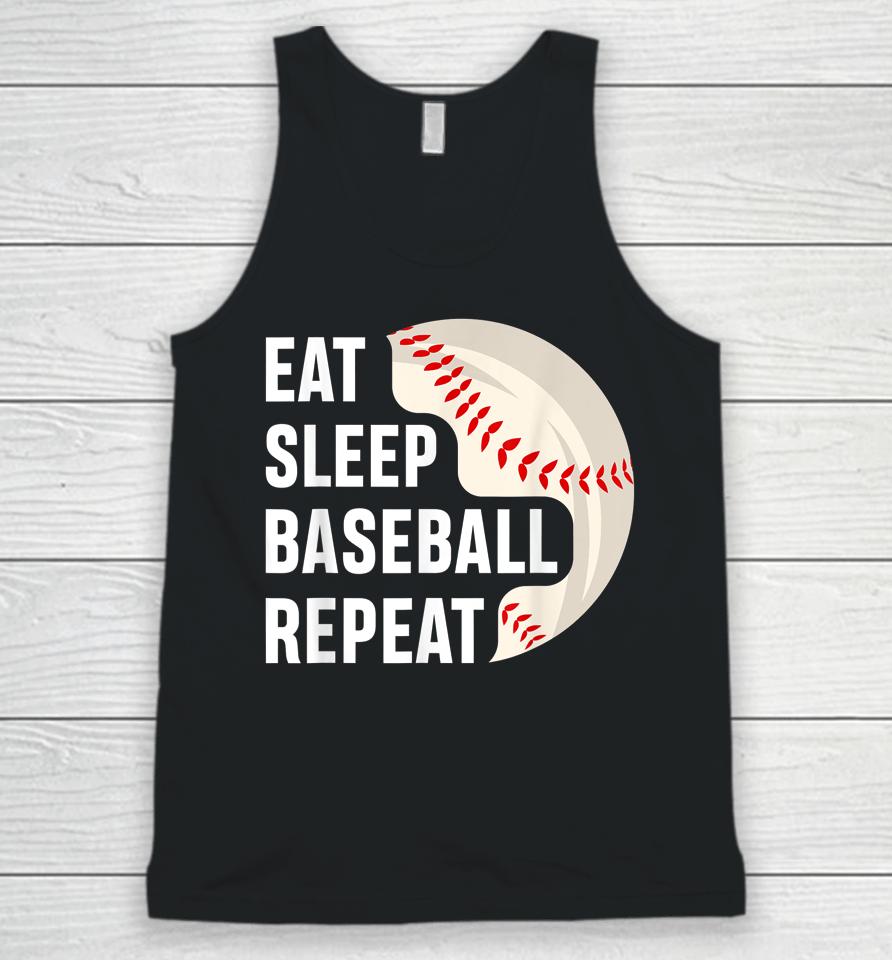 Eat Sleep Baseball Repeat Baseball Player Unisex Tank Top