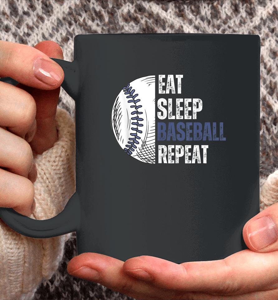Eat Sleep Baseball Repeat Baseball Players Coffee Mug