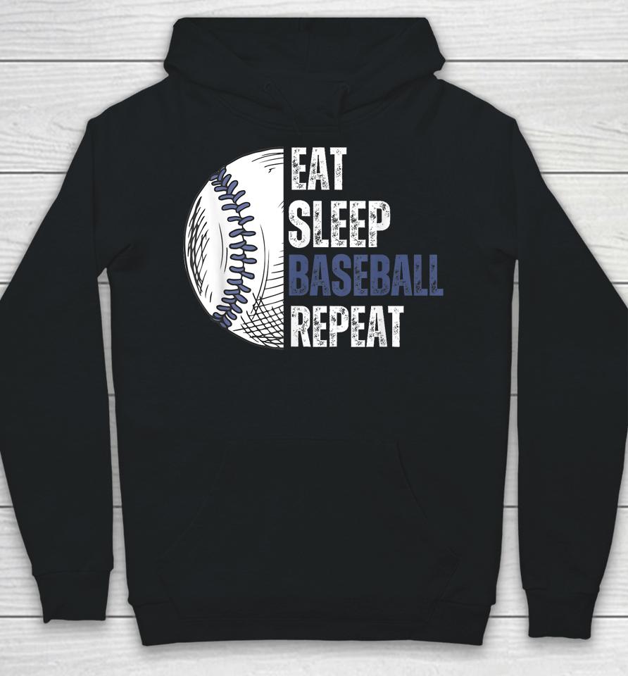 Eat Sleep Baseball Repeat Baseball Players Hoodie