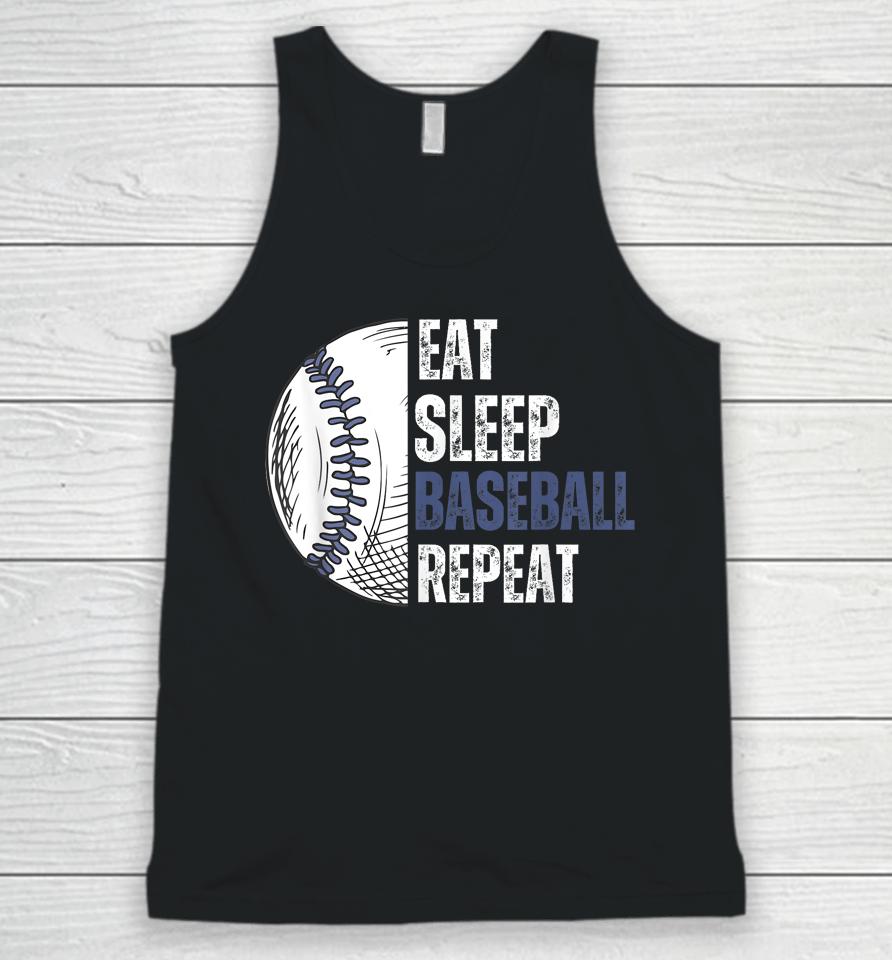 Eat Sleep Baseball Repeat Baseball Players Unisex Tank Top