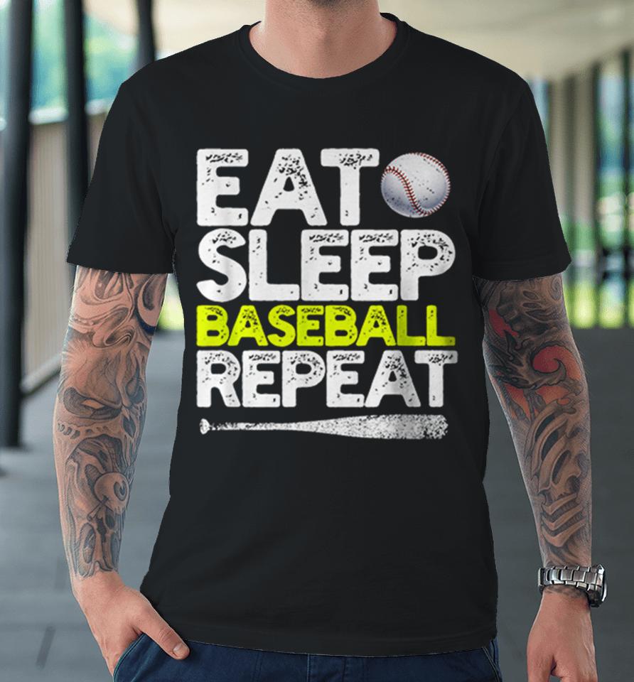 Eat Sleep Baseball Repeat Premium T-Shirt
