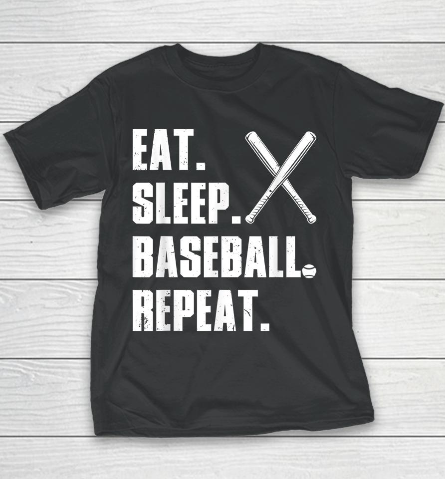 Eat Sleep Baseball Repeat Youth T-Shirt