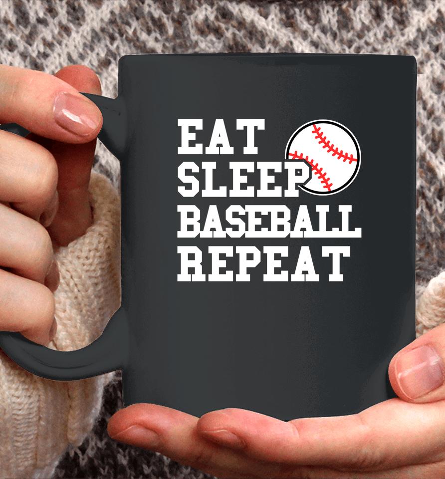 Eat Sleep Baseball Repeat Coffee Mug
