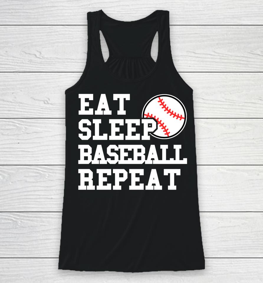 Eat Sleep Baseball Repeat Racerback Tank