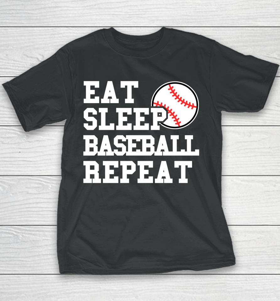Eat Sleep Baseball Repeat Youth T-Shirt