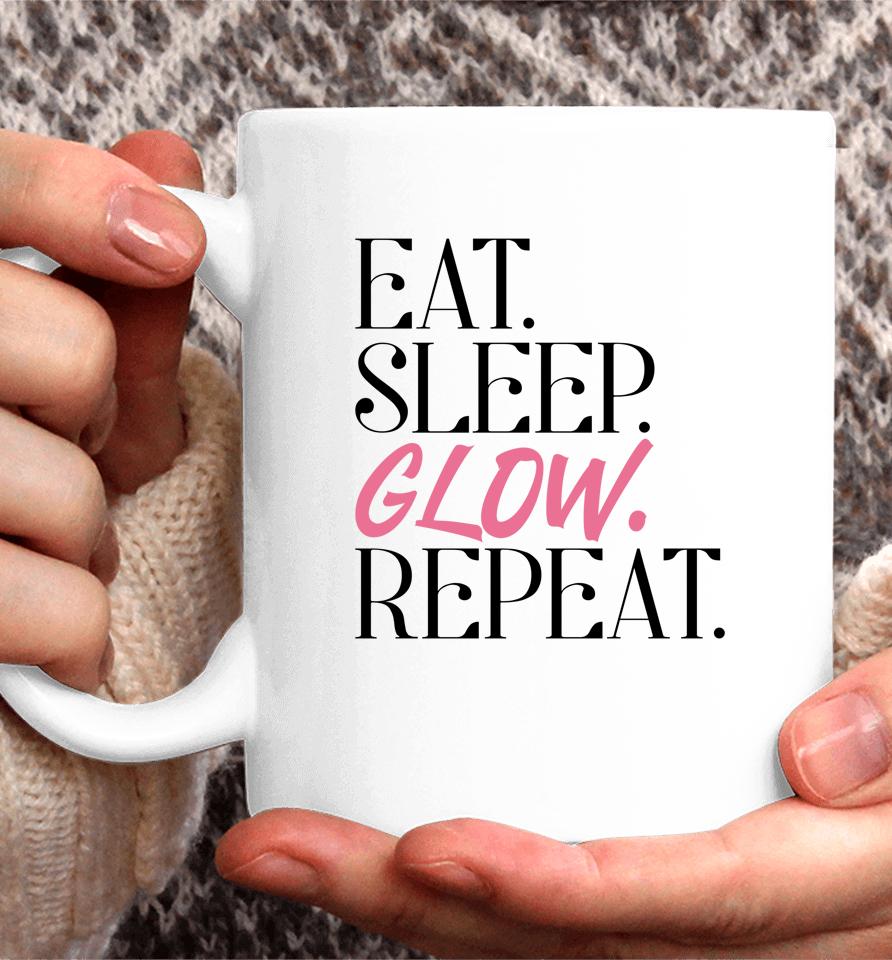 Eat Sleep Glow Repeat Esthetician Skincare Glow Coffee Mug