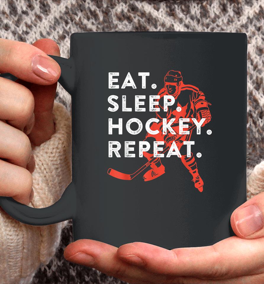 Eat Sleep Hockey Repeat Coffee Mug