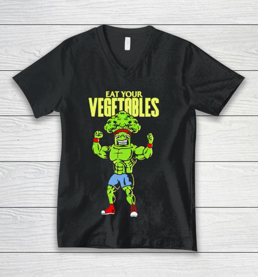 Eat Your Vegetables Unisex V-Neck T-Shirt