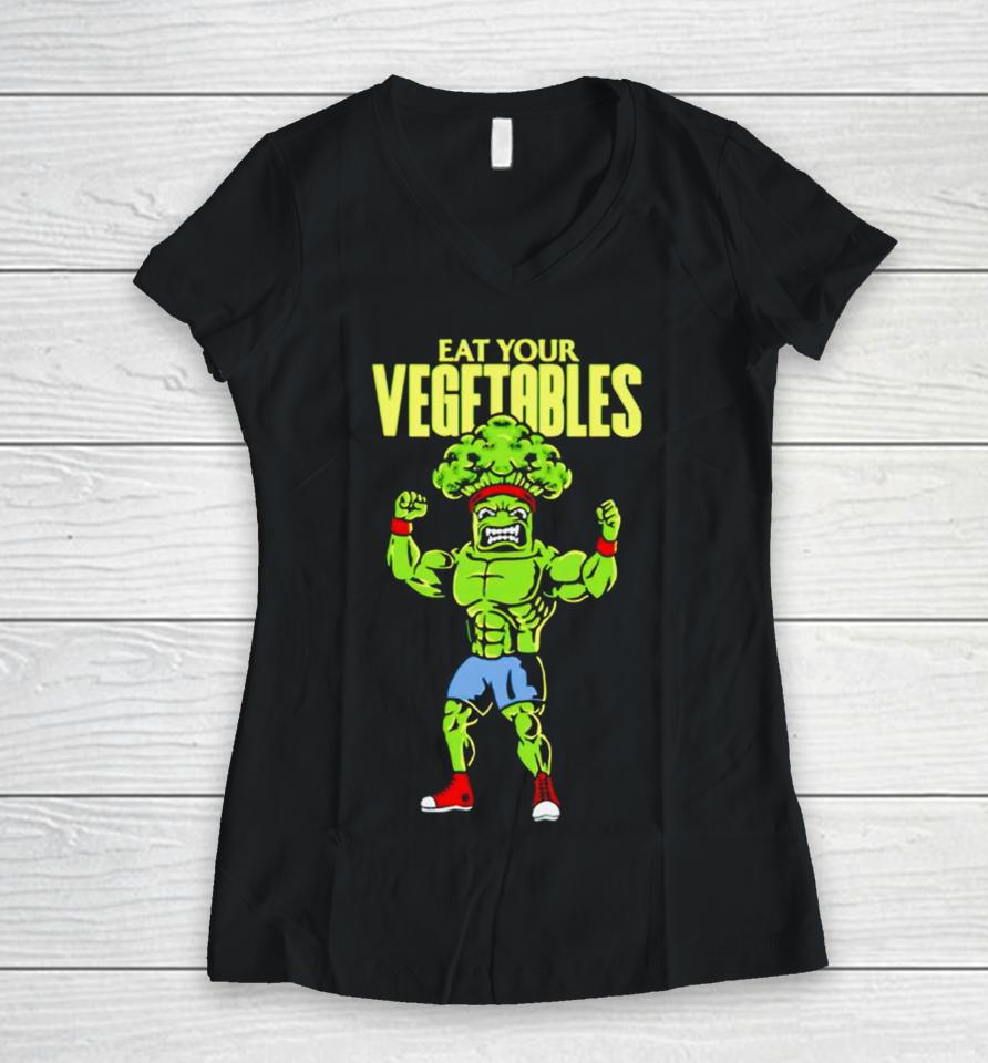 Eat Your Vegetables Women V-Neck T-Shirt