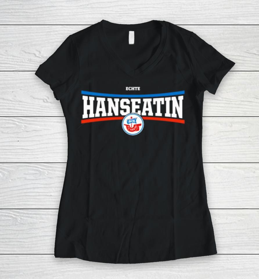 Echte Hanseatin Women V-Neck T-Shirt
