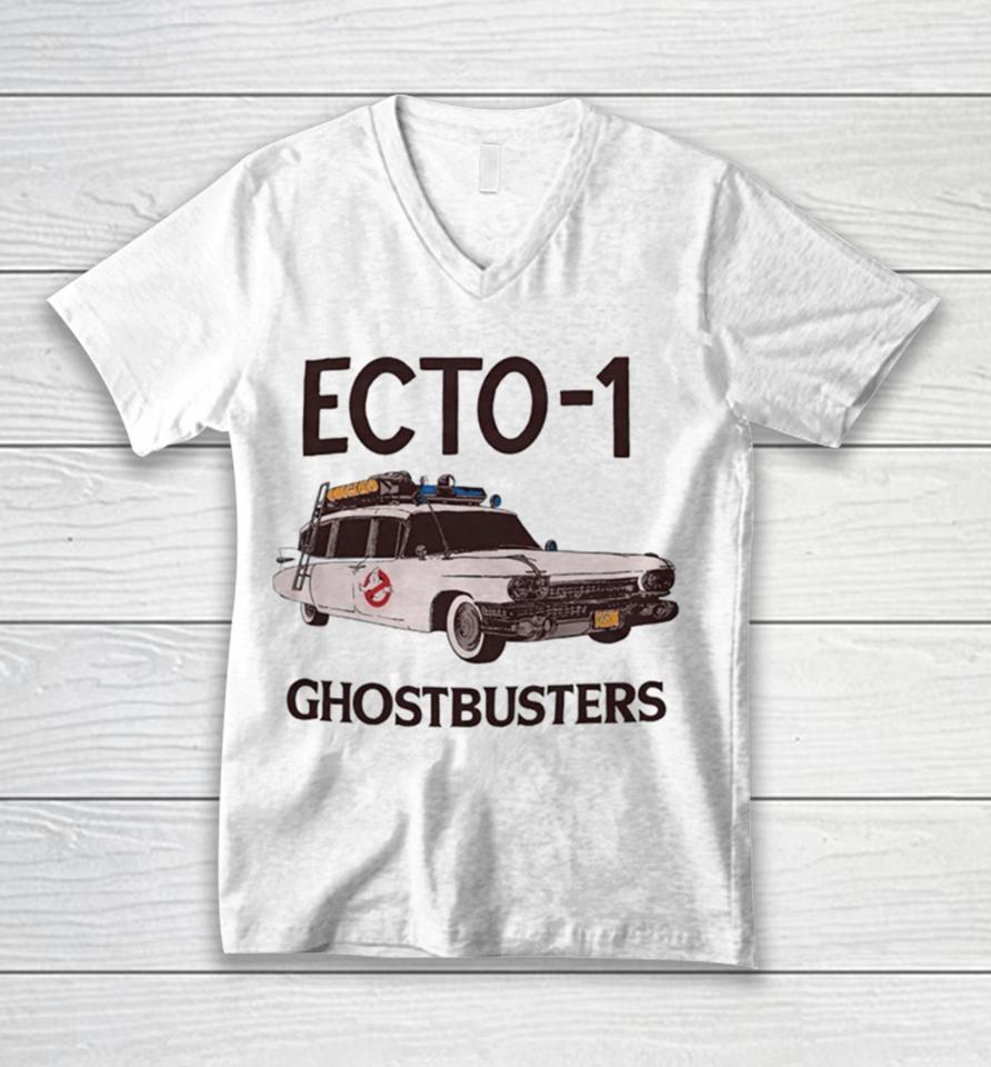Ecto 1 Ghostbusters Unisex V-Neck T-Shirt