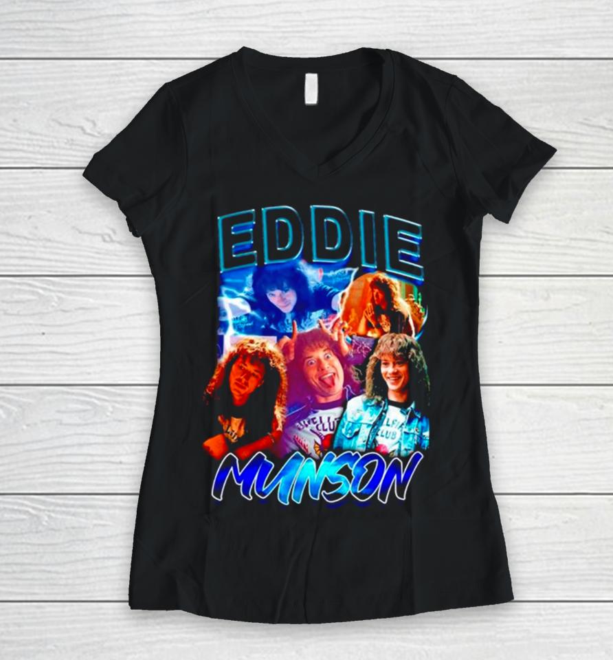 Eddie Munson Homage Vintage Women V-Neck T-Shirt