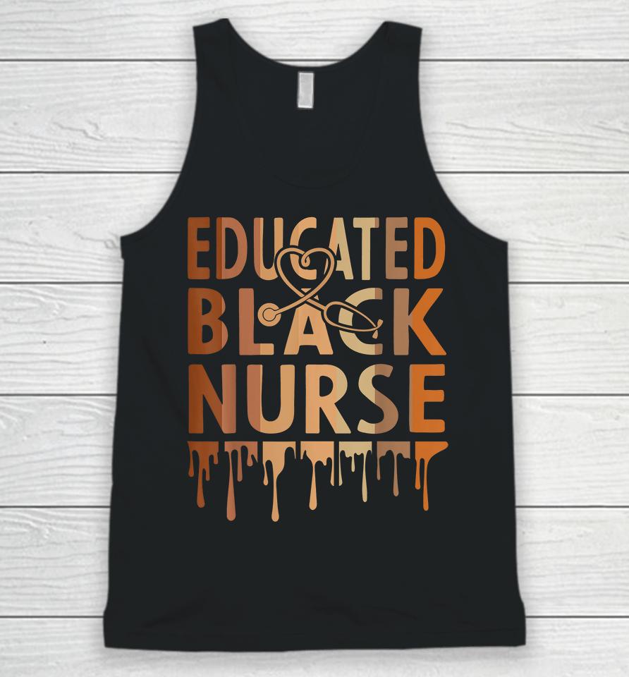 Educated Black Nurse Melanin Unisex Tank Top