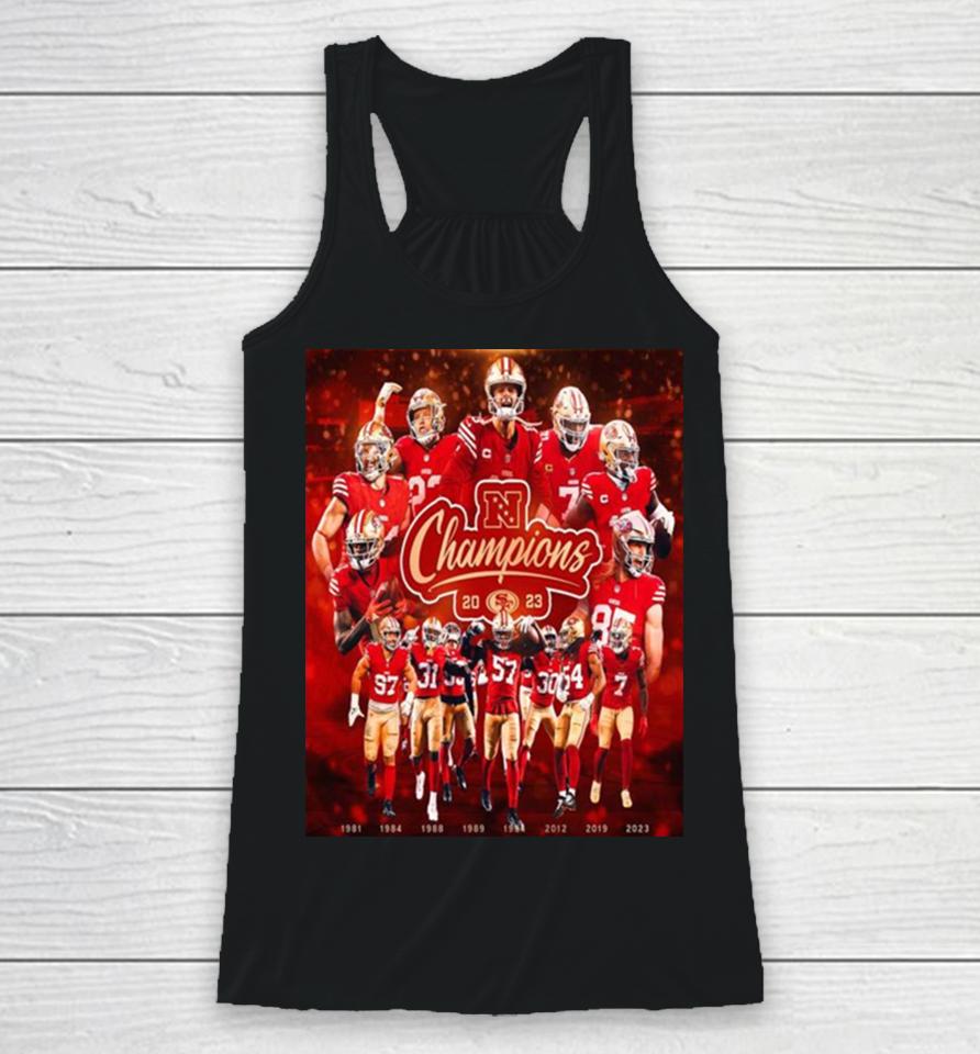 Eight Nfc Champions For The San Francisco 49Ers Head To The Super Bowl Lvii Racerback Tank