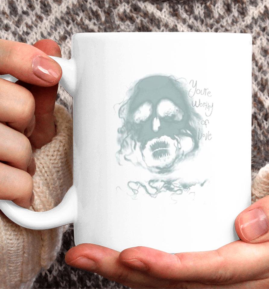 Einstein Ghost Face You’re Worthy Of Love Coffee Mug