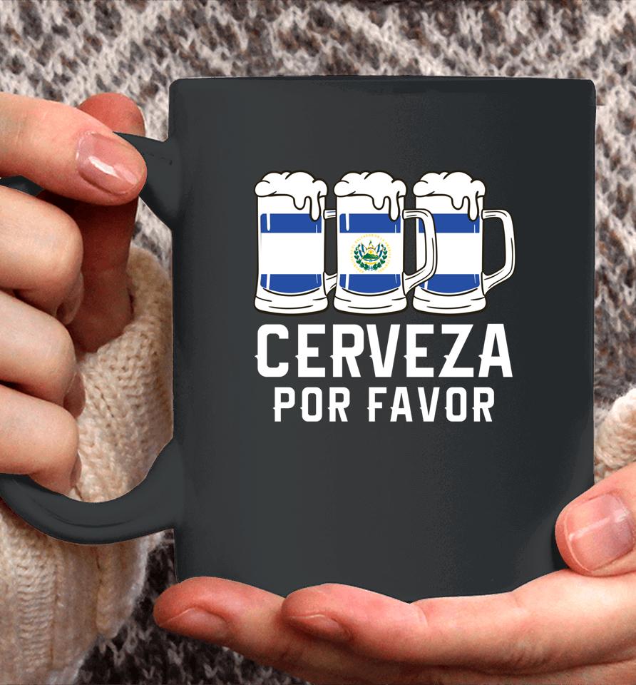 El Salvador Cerveza Por Favor Flag Pupusas Salvadorian Vos Coffee Mug