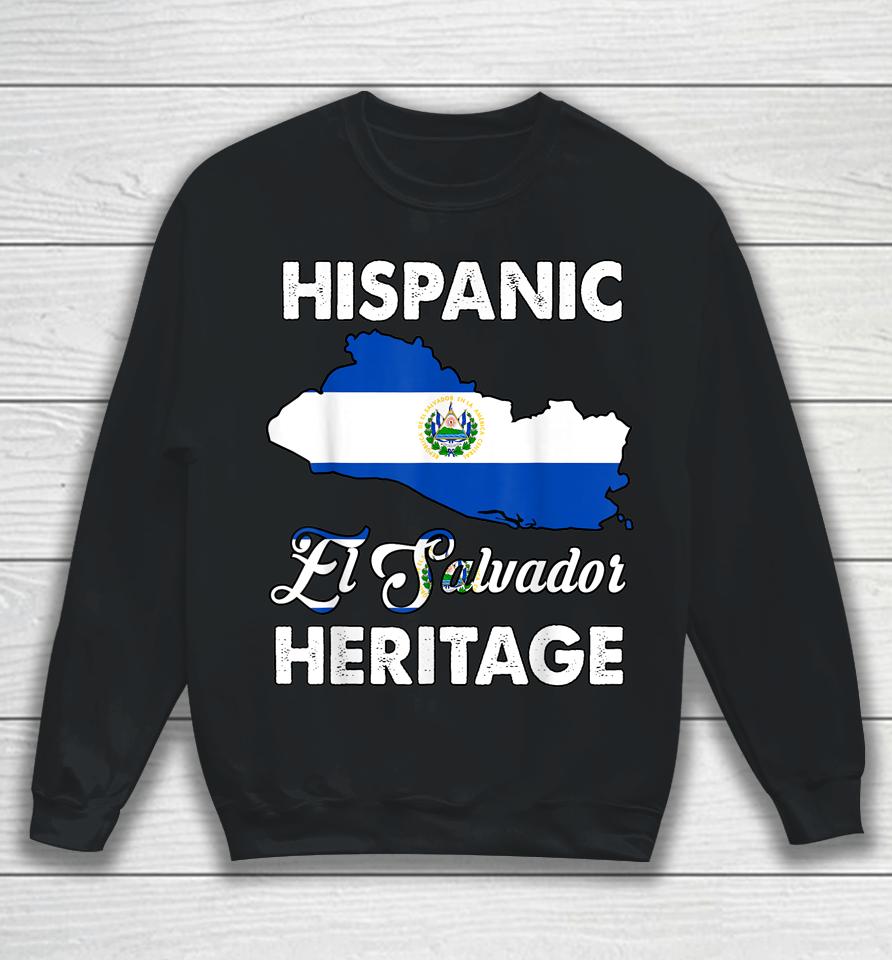 El Salvador Flag Hispanic Heritage Month Salvadorian Pride Sweatshirt