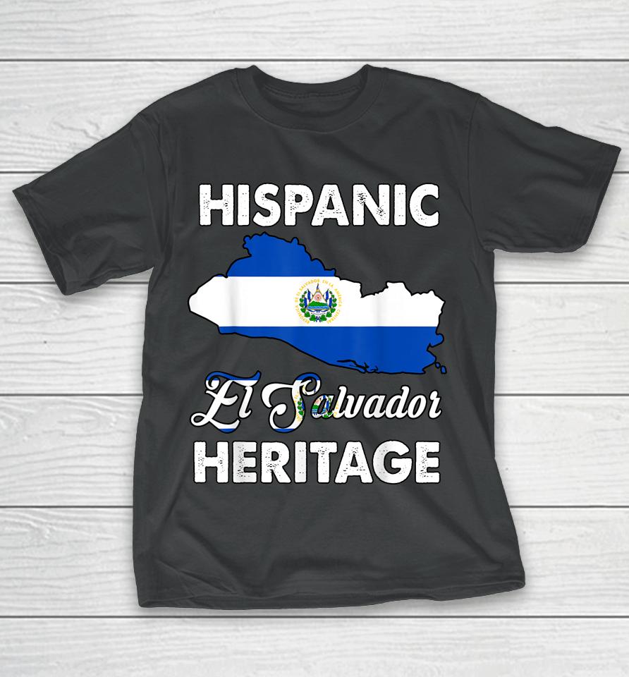 El Salvador Flag Hispanic Heritage Month Salvadorian Pride T-Shirt