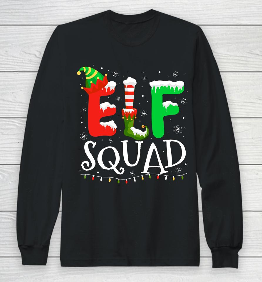 Elf Family Christmas Matching Pajamas Xmas Elf Squad Long Sleeve T-Shirt