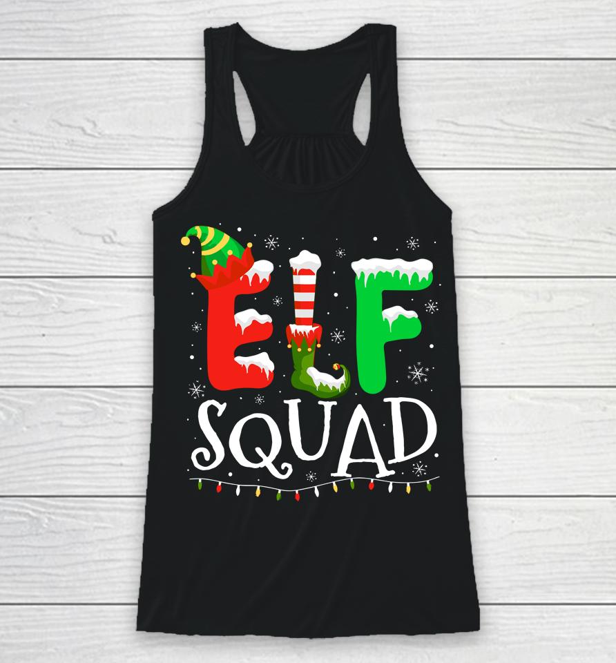 Elf Family Christmas Matching Pajamas Xmas Elf Squad Racerback Tank