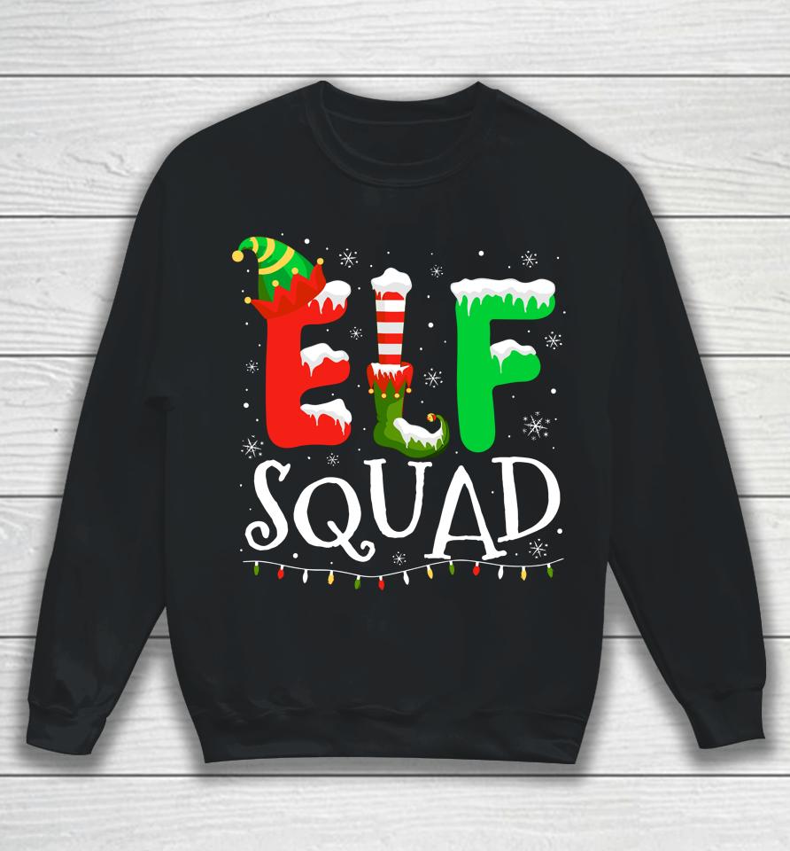 Elf Family Christmas Matching Pajamas Xmas Elf Squad Sweatshirt