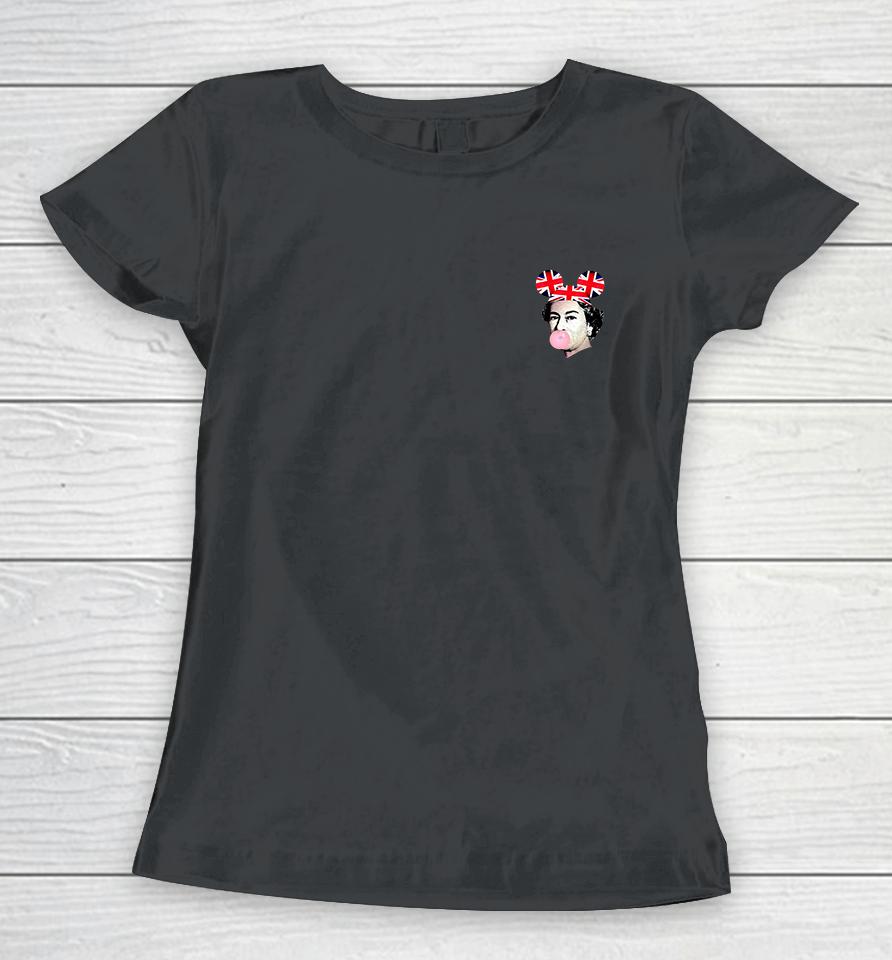 Elizabeth Ii Bubblegum Mouse Ears Union Jack Hrh Queen Women T-Shirt