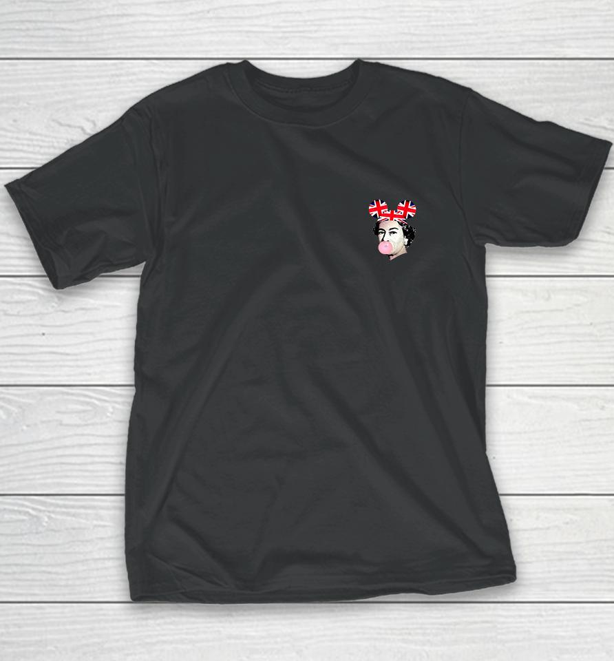 Elizabeth Ii Bubblegum Mouse Ears Union Jack Hrh Queen Youth T-Shirt