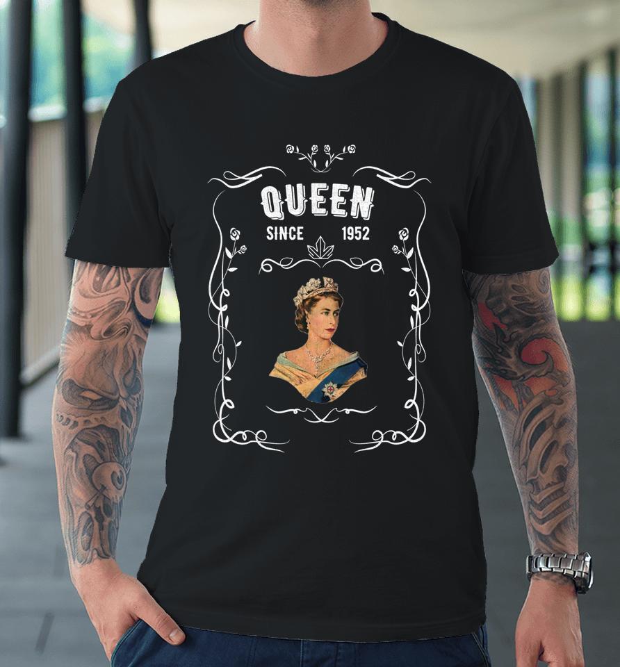 Elizabeth Ii Queen Legend British Crown Platinum Anniversary Premium T-Shirt