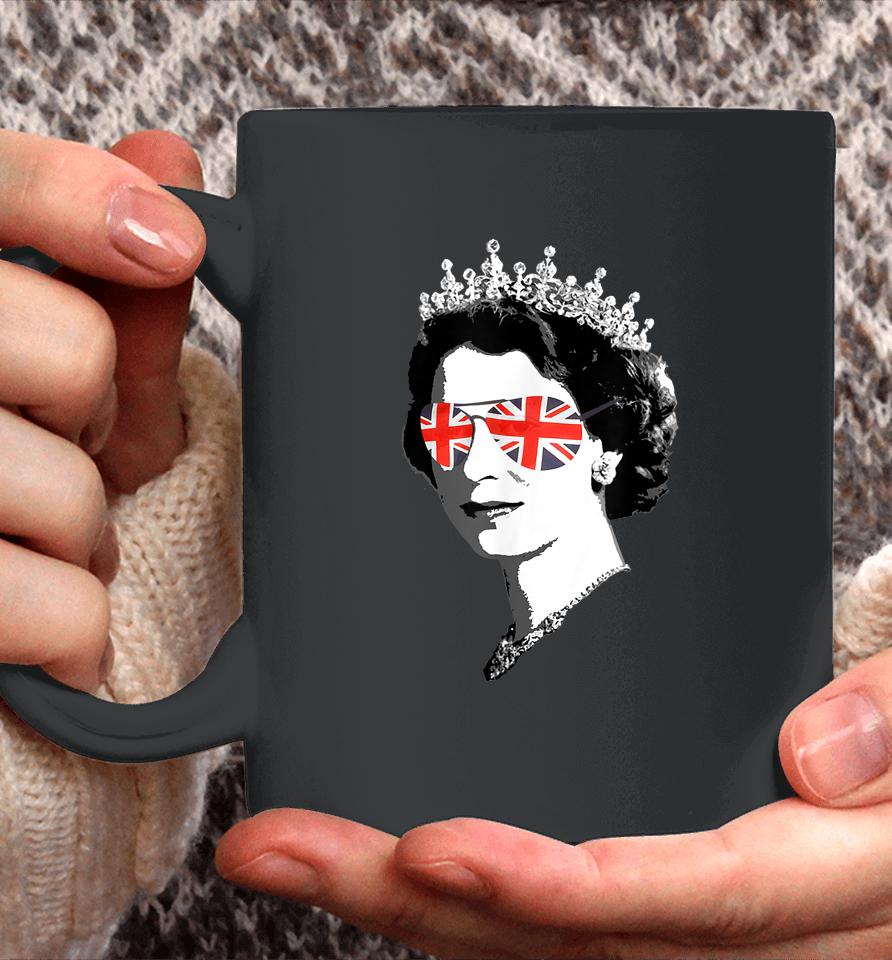 Elizabeth Ii Sunglasses T-Shirt British Crown Union Jack Meme Coffee Mug