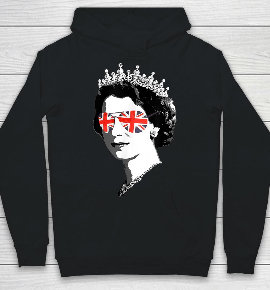Elizabeth Ii Sunglasses T-Shirt British Crown Union Jack Meme Hoodie
