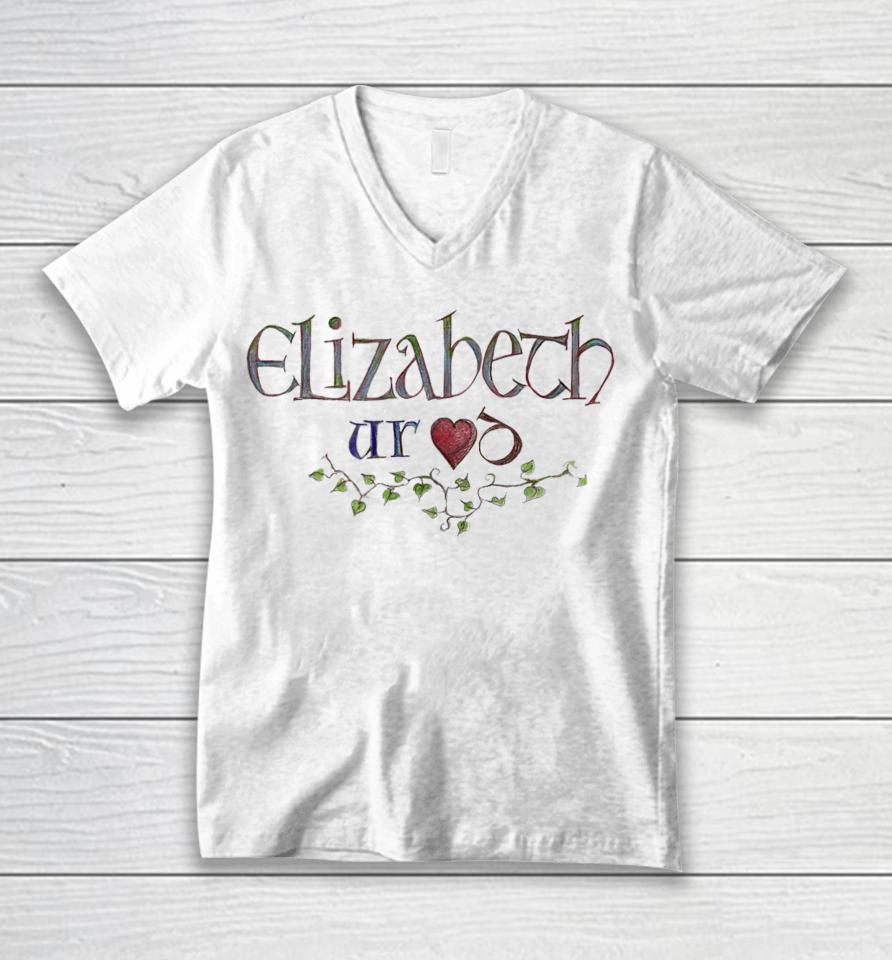 Elizabeth You Are Loved Rebus Unisex V-Neck T-Shirt