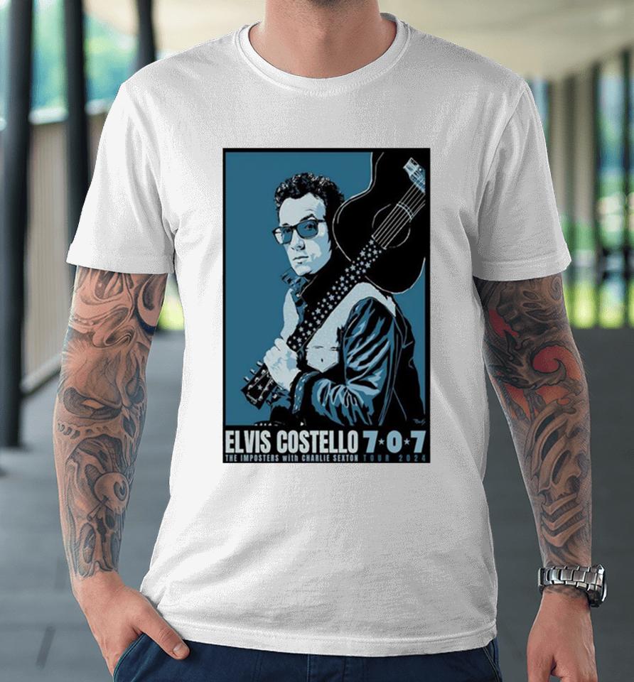 Elvis Costello Tour 2024 Poster Premium T-Shirt