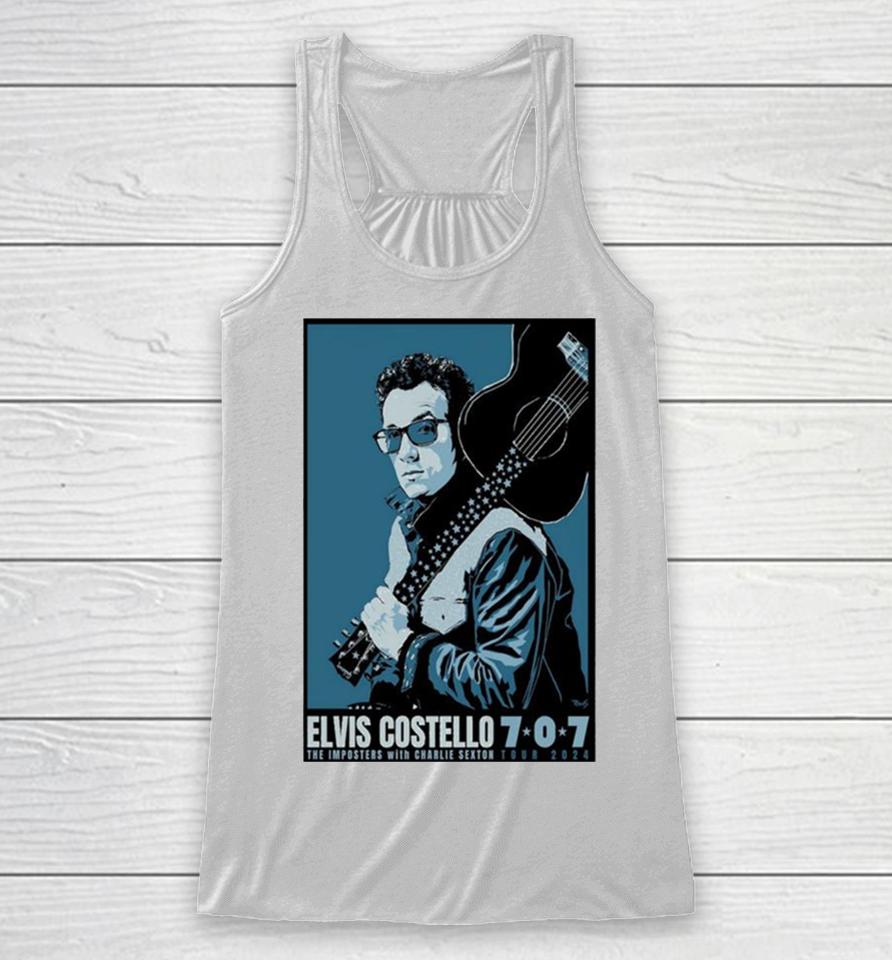 Elvis Costello Tour 2024 Poster Racerback Tank